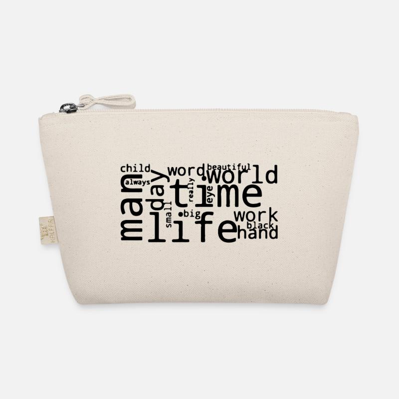 Stylized Frequent English Word Cloud Organic Pouch