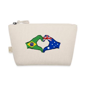 Brasilien Australien Hände Herzform - Bio-Täschchen - Natur - Vorne