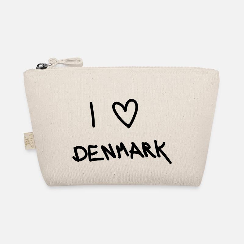 I love Denmark - Bio-Täschchen - Natur