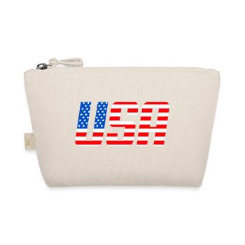 USA-Flagge der Sterne und Streifen - Bio-Täschchen - Natur - Vorne