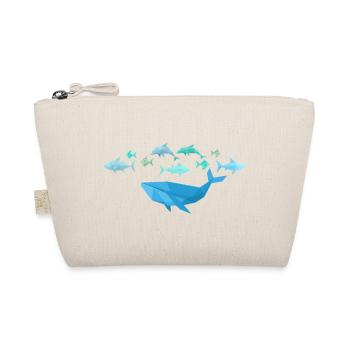 Fish with whale in origami style - Organic Pouch - nature - Front