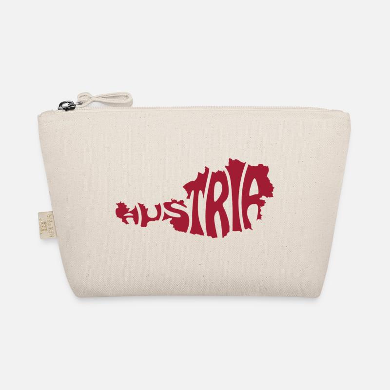 Austria Map Artistic Typography Design Organic Pouch