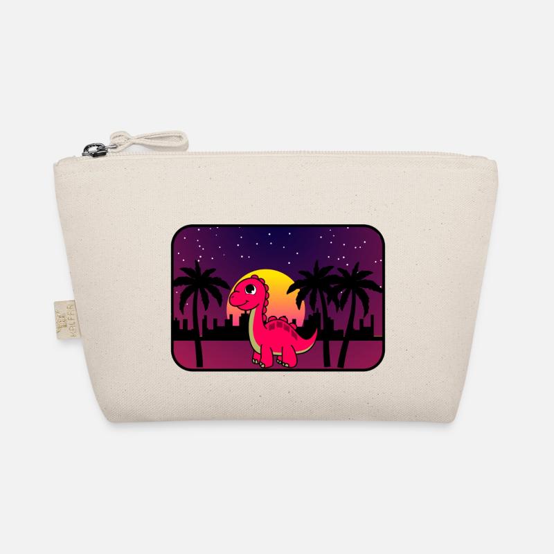 Dino Retro Wave Bio-Täschchen