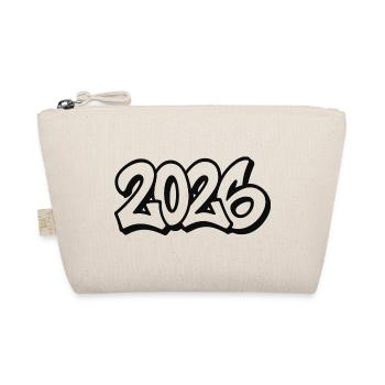 Jahreszahl 2026 Graffiti Design - Bio-Täschchen - Natur - Vorne