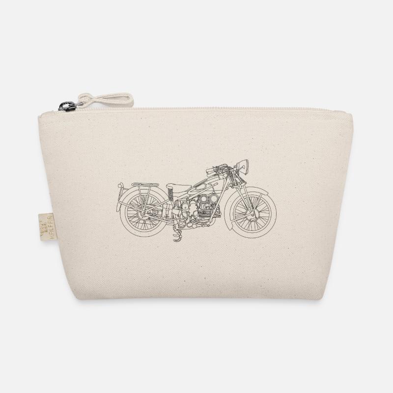 Retro Motorrad - Bio-Täschchen - Natur