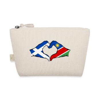 Scotland Namibia flag hands heart shape - Organic Pouch - nature - Front
