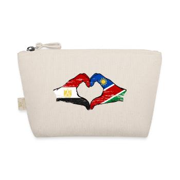 Drapeau de l’Égypte Namibie Mains Forme de cœur utilisée - Trousse biologique - nature - Devant