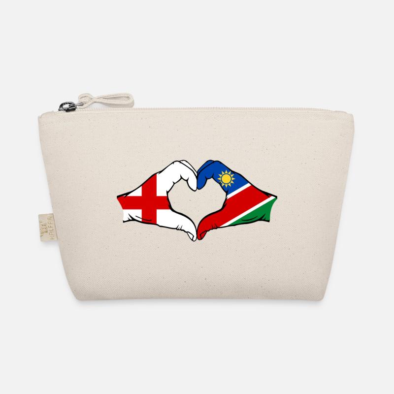 England Namibia Flagge Hände Herz Bio-Täschchen