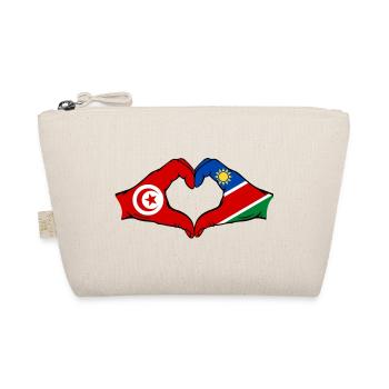 Drapeau Tunisie Namibie Mains Forme de cœur Utilisé - Trousse biologique - nature - Devant
