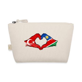 Drapeau de la Turquie et de la Namibie, forme de cœur, utilisé - Trousse biologique - nature - Devant