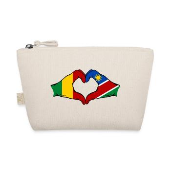 Mali Nairobi Flag Hands Heart - Organic Pouch - nature - Front