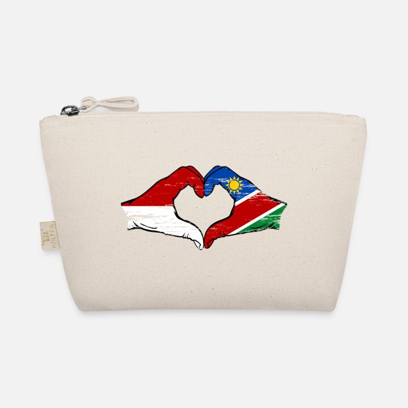Indonesia Nairobi Flag Heart Hands Organic Pouch