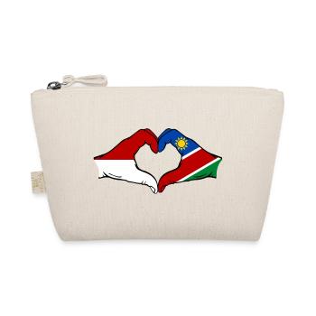Monaco_Nairobi_Flagge_Haende_Herzform - Bio-Täschchen - Natur - Vorne