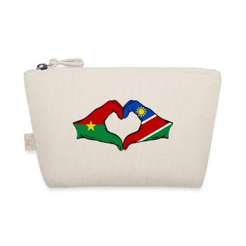 Burkina Faso Namibia flag hands heart shape used - Organic Pouch - nature - Front