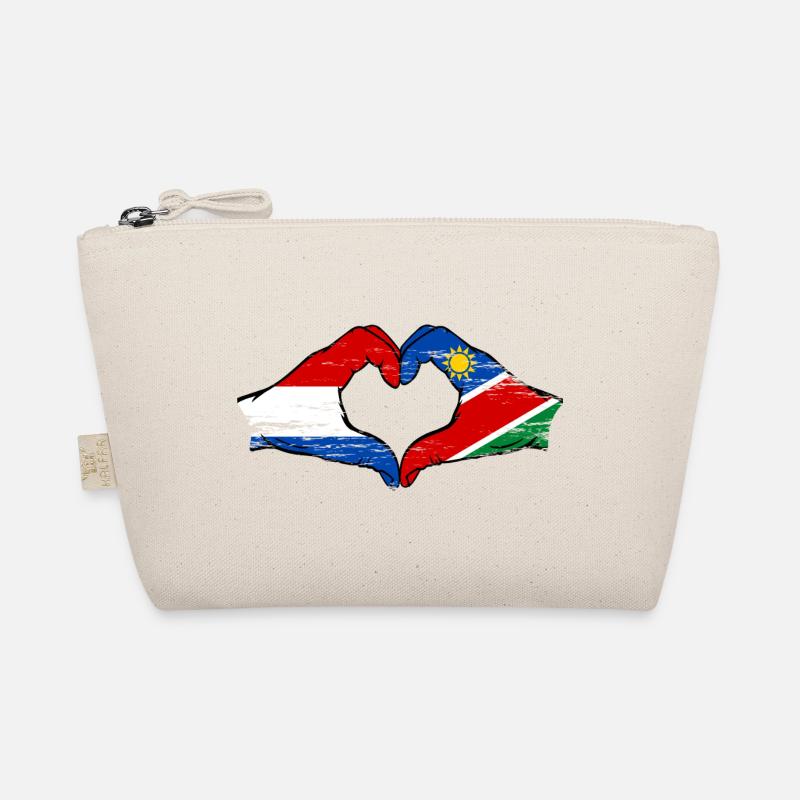 Holland Namibia flag hands heart shape Organic Pouch