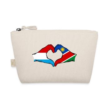 Luxembourg Namibia flag hands heart shape - Organic Pouch - nature - Front