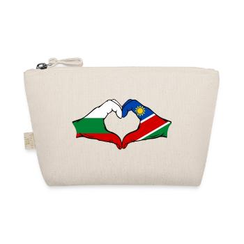 Bulgaria Namibia flag hands heart shape - Organic Pouch - nature - Front