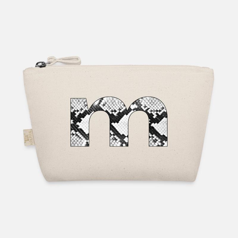 Snake Print Letter M Organic Pouch