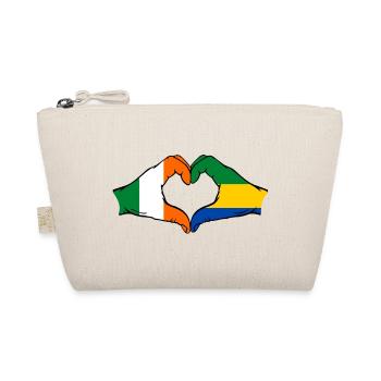 Irlande Gabon Drapeau Mains Coeur Forme - Trousse biologique - nature - Devant