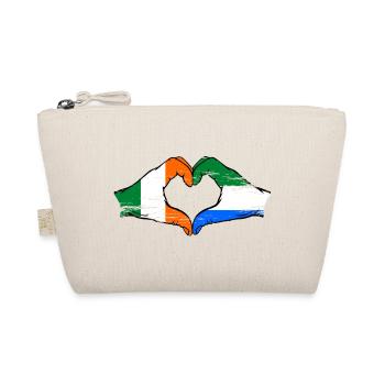 Irlande Sierra Leone drapeau mains forme de coeur utilisé - Trousse biologique - nature - Devant