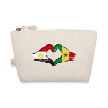 Egypt Senegal Flag Hands Heart Shape Used - Organic Pouch - nature - Front