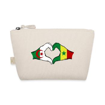 Algérie Sénégal Drapeau Mains Coeur Forme - Trousse biologique - nature - Devant