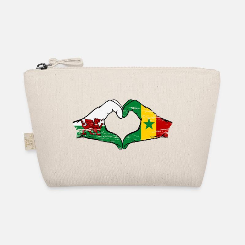 Pays de Galles Drapeau du Sénégal mains forme de coeur utilisé Trousse biologique