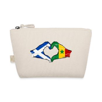 Scotland Senegal flag hands heart shape used - Organic Pouch - nature - Front