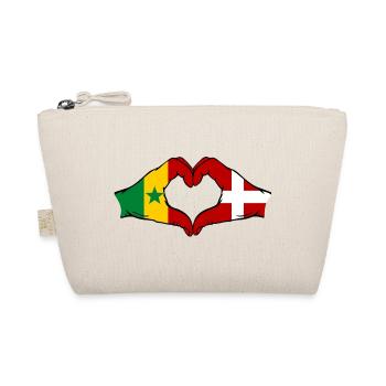 Drapeau du Sénégal Danemark Mains en forme de cœur - Trousse biologique - nature - Devant