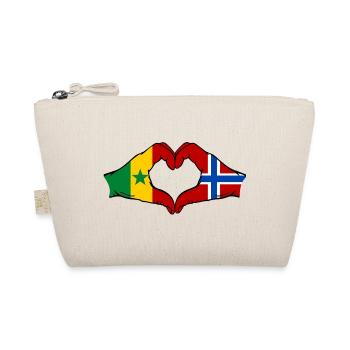 Sénégal Norvège Drapeau Mains Coeur Forme - Trousse biologique - nature - Devant