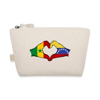 Senegal Venezuela flag hands heart shape used - Organic Pouch - nature - Front