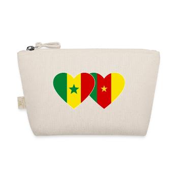 Sénégal Cameroun Drapeau Mains Coeur Forme - Trousse biologique - nature - Devant