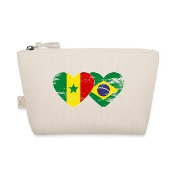 Sénégal Brésil Drapeau Mains Coeur Forme Utilisé - Trousse biologique - nature - Devant