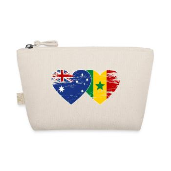 Drapeau de l’Australie et du Sénégal Coeur - Trousse biologique - nature - Devant