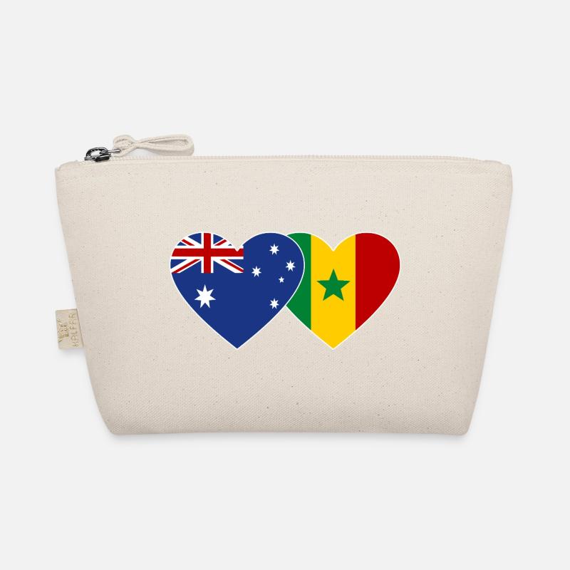 Drapeau de l’Australie et du Sénégal Coeur Trousse biologique
