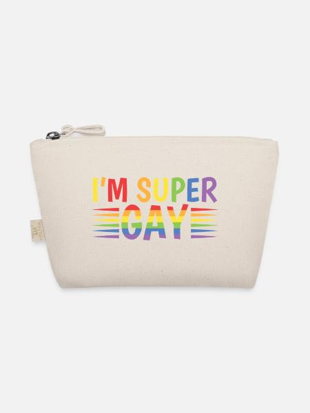 I´m super gay LGBT - Bio-Täschchen - Natur