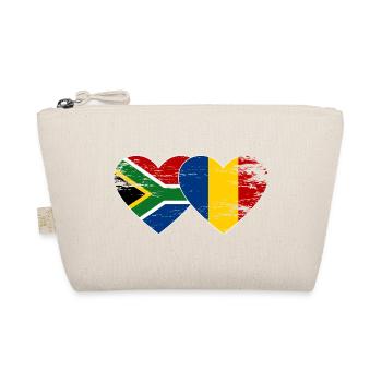 Afrique du Sud Tchad Drapeau Coeur Utilisé - Trousse biologique - nature - Devant