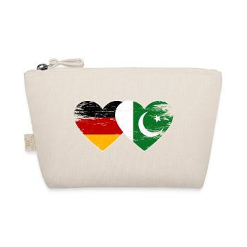 Germany Pakistan Flag Heart Used - Organic Pouch - nature - Front