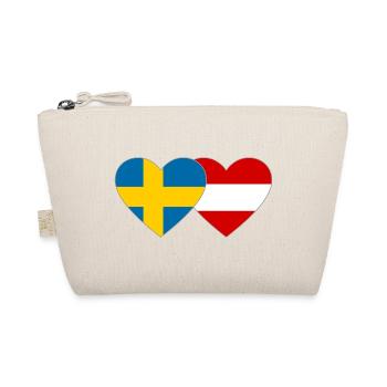 Schweden Österreich Flagge Herz - Bio-Täschchen - Natur - Vorne