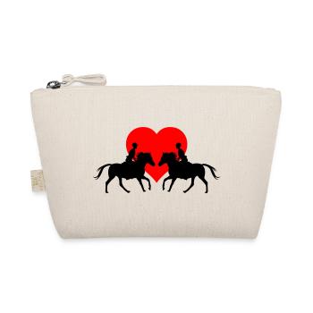 Heart Rider Couples in the Heart - Organic Pouch - nature - Front