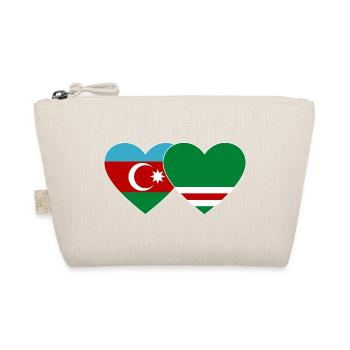 Azerbaijan Chechnya Flag Heart - Organic Pouch - nature - Front