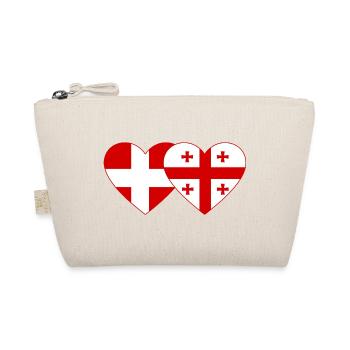 Danemark Géorgie drapeau coeur utilisé - Trousse biologique - nature - Devant