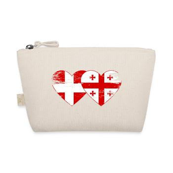 Danemark Géorgie drapeau coeur utilisé - Trousse biologique - nature - Devant