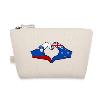 Slovenia New Zealand Flag Herform Hands - Organic Pouch - nature - Front