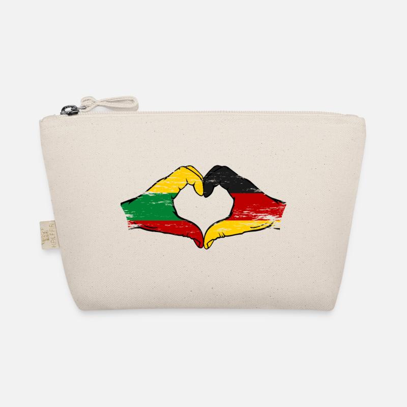 Lituanie Allemagne drapeau mains forme de coeur utilisé Trousse biologique