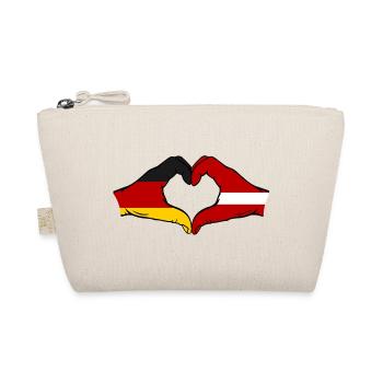 Holland Latvia flag hands heart shape used - Organic Pouch - nature - Front