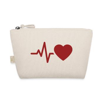 Heartbeat ECG | Love for Medicine Symbol - Organic Pouch - nature - Front