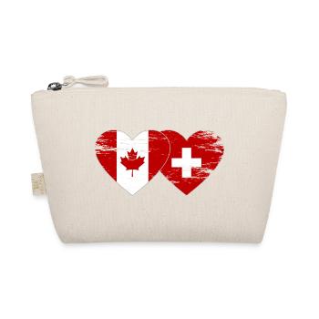 Cœur du drapeau Canada Suisse utilisé - Trousse biologique - nature - Devant
