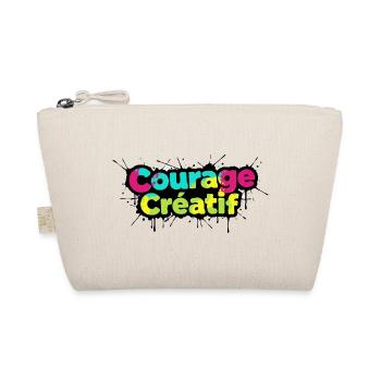 Courage Créatif Typographie colorée - Trousse biologique - nature - Devant