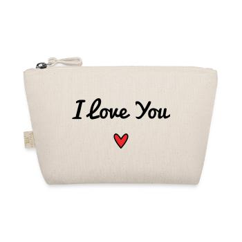 I LOVE YOU. VALENTINE'S DAY. HEART. I LOVE YOU - Organic Pouch - nature - Front